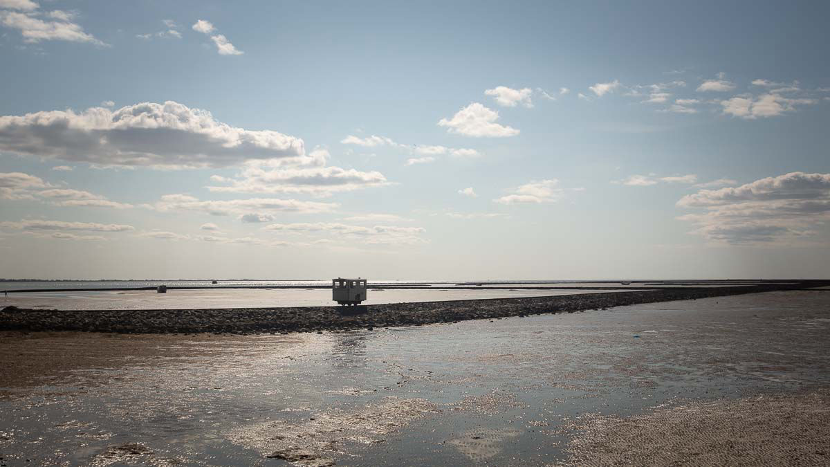 Lüttmoorsiel - Transportbahn nach Nordstrandischmoor